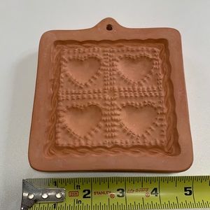 Vintage Cotton Press Heart Cookie mould
